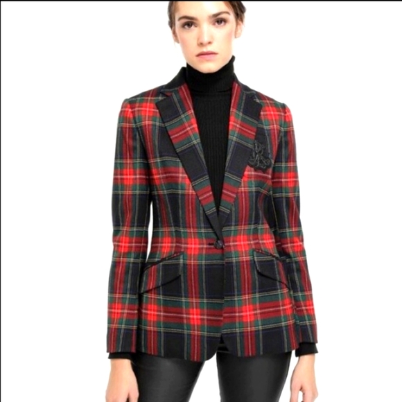 Ralph Lauren Jackets & Blazers - NWT RALPH LAUREN TARTAN PRINT PLAID BLAZER